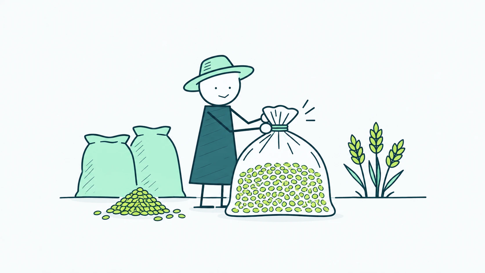 Ilustración del artículo: Una bolsa hermética y el mercado que espera la cosecha
